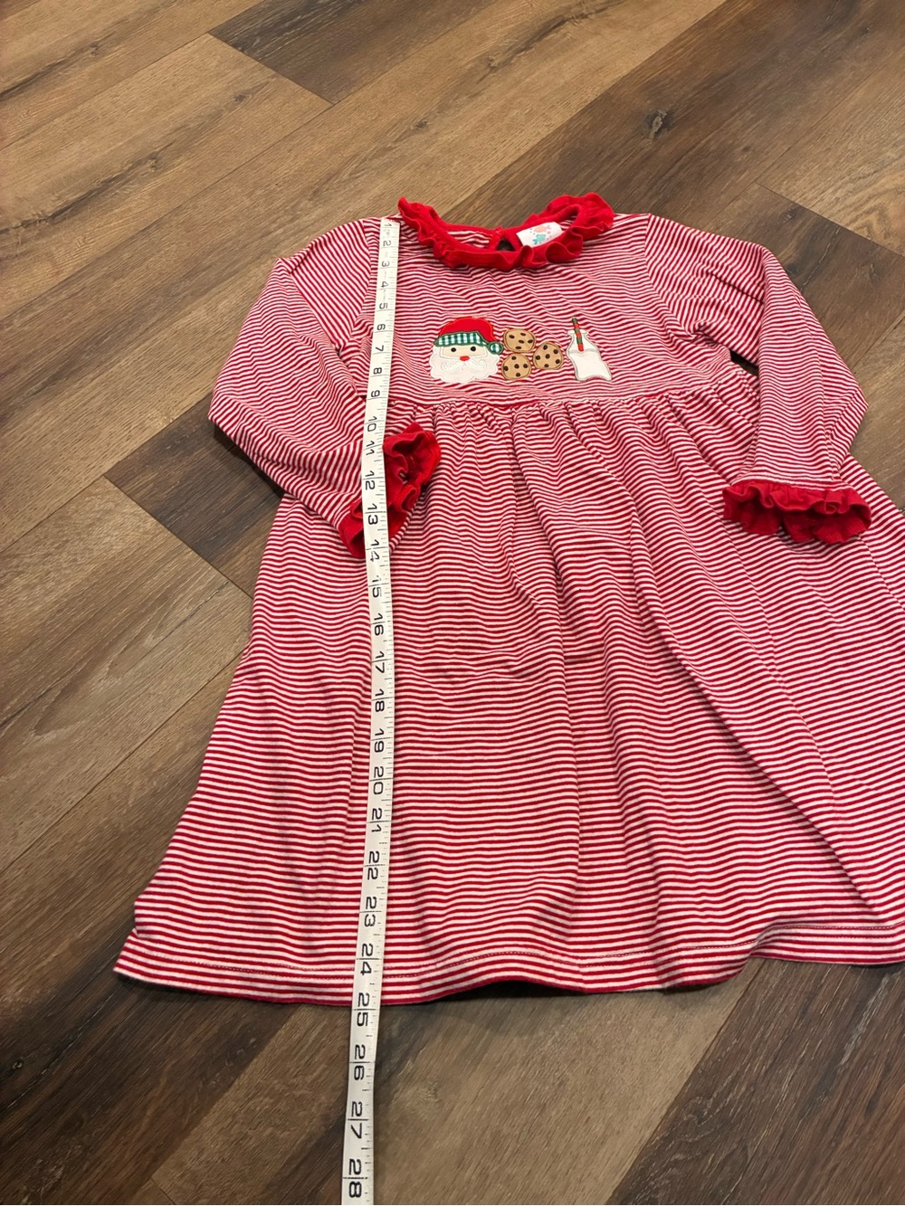 Stitchy Fish Red Stripe Christmas Dress Holiday Santa Milk Holiday 7 Girl - Picture 8 of 11